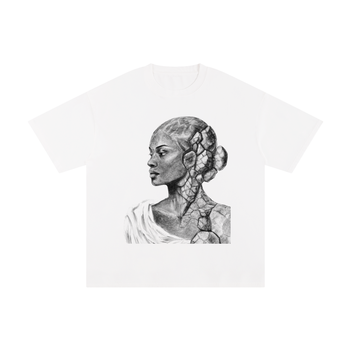 Unbroken Queen Charcoal Halftone T-Shirt