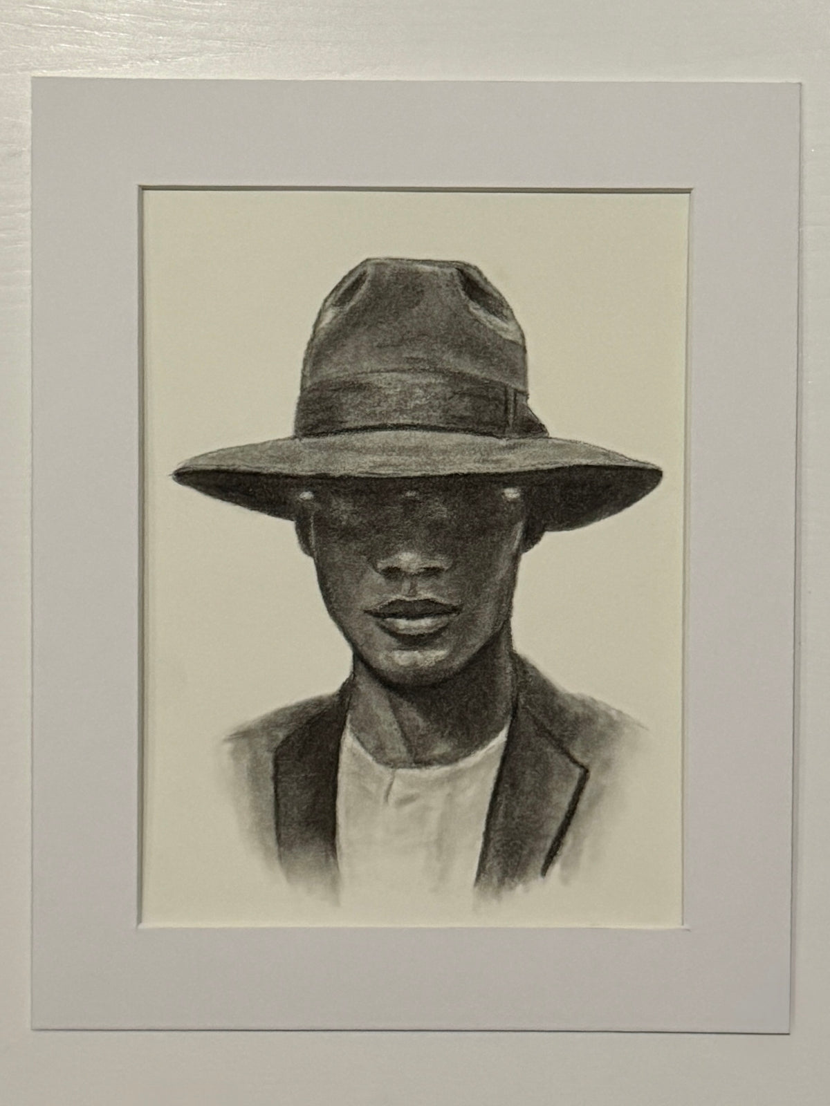 Quiet Study, Charcoal on Paper,  6x8in