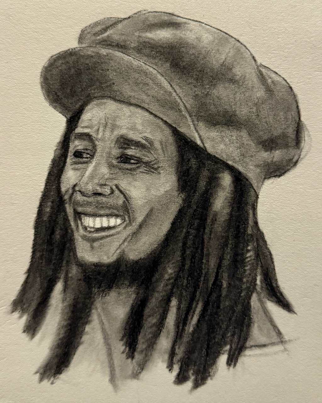 Bob, Charcoal on Paper, 6x8in