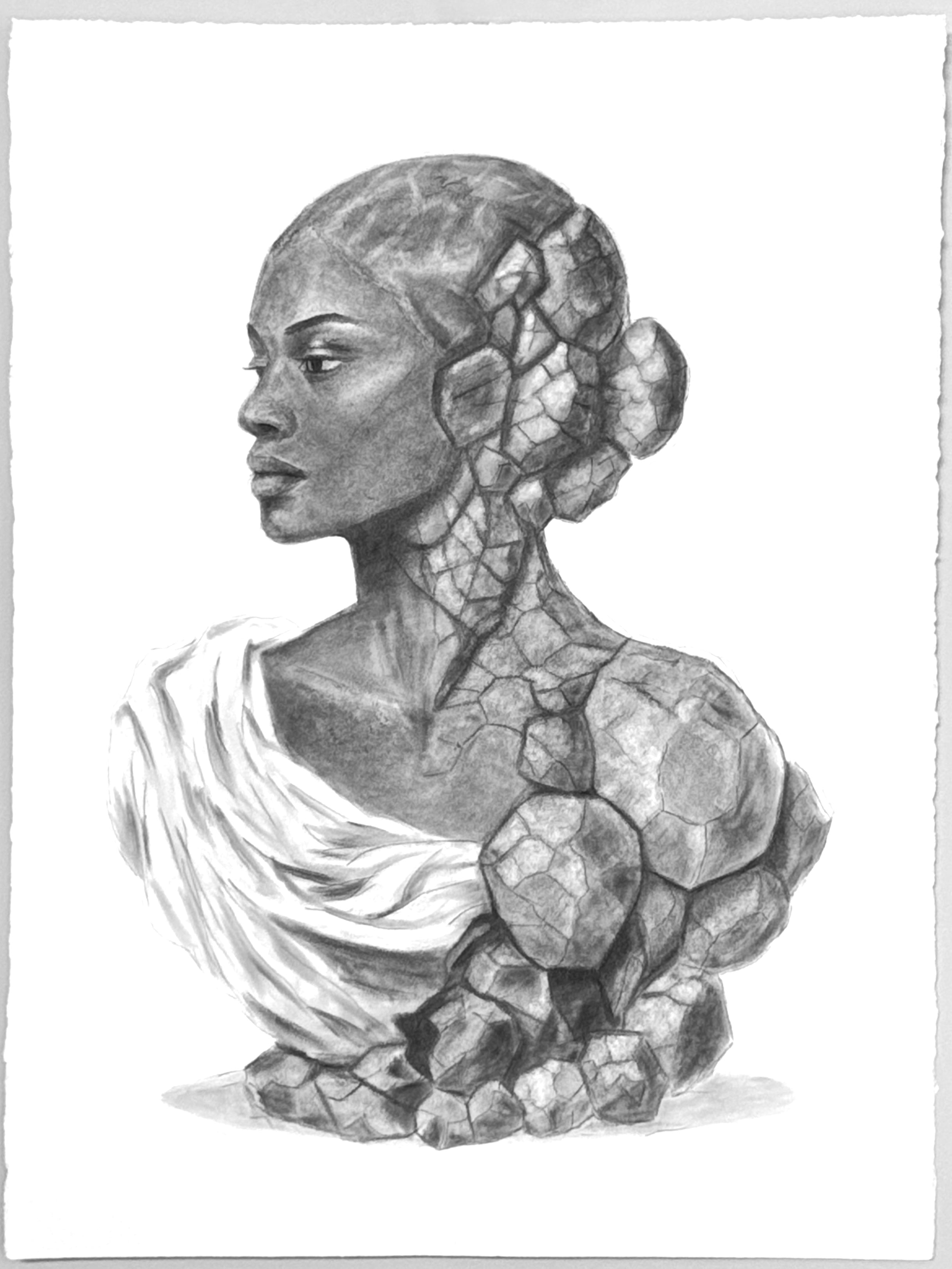 Queen - Unbroken Charcoal Drawing