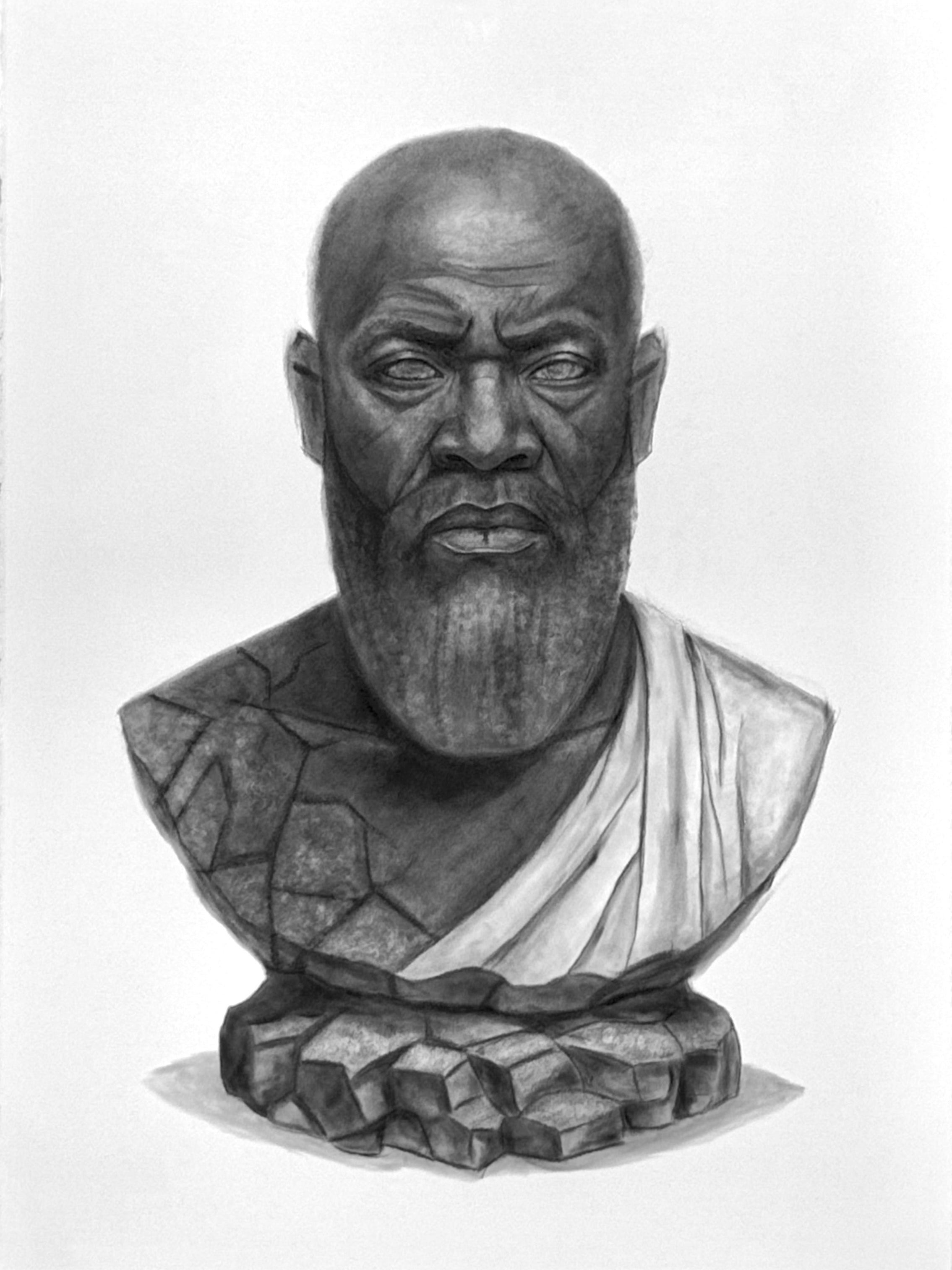 Sage - Unbroken Charcoal Drawing