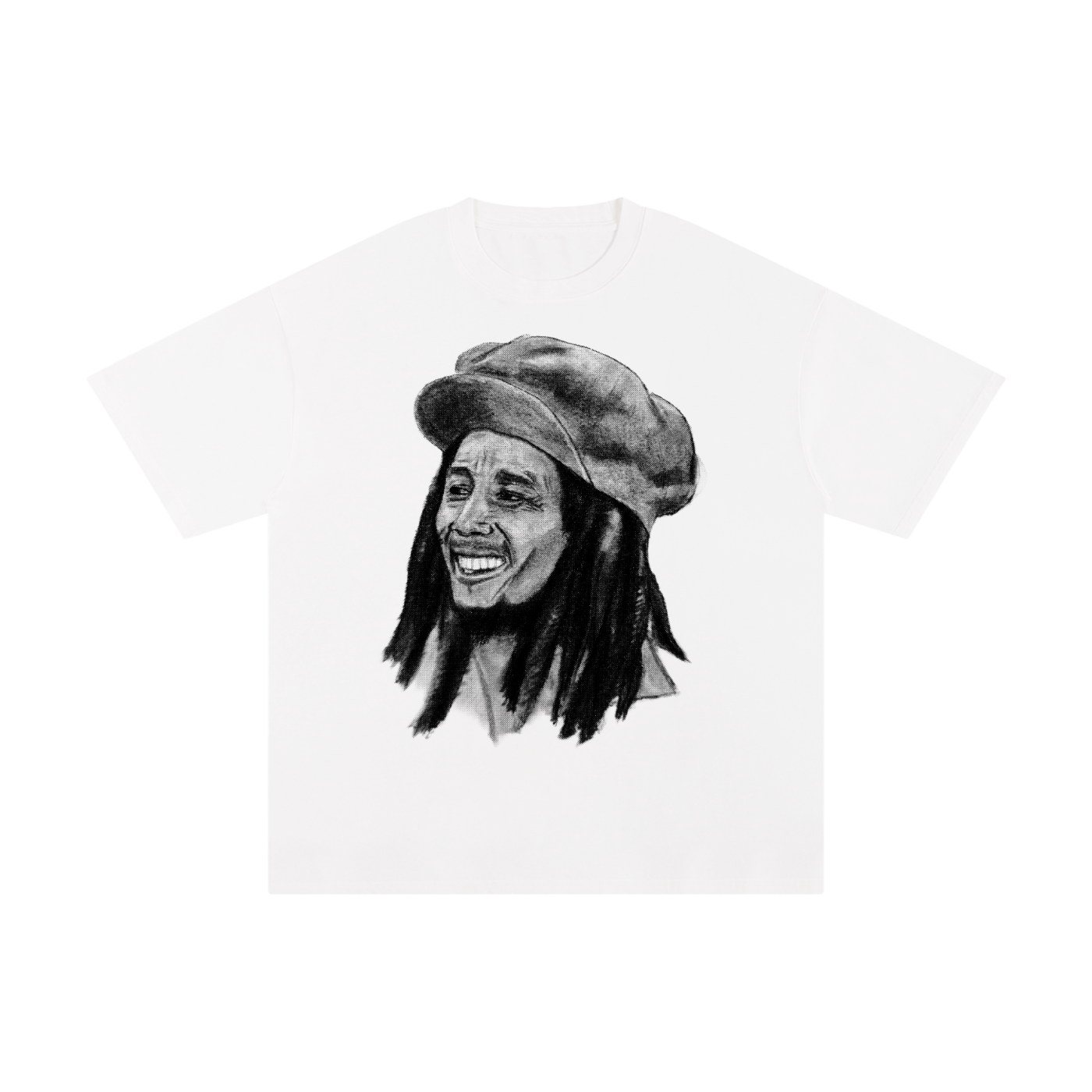 Bob Marley Charcoal Halftone T-Shirt